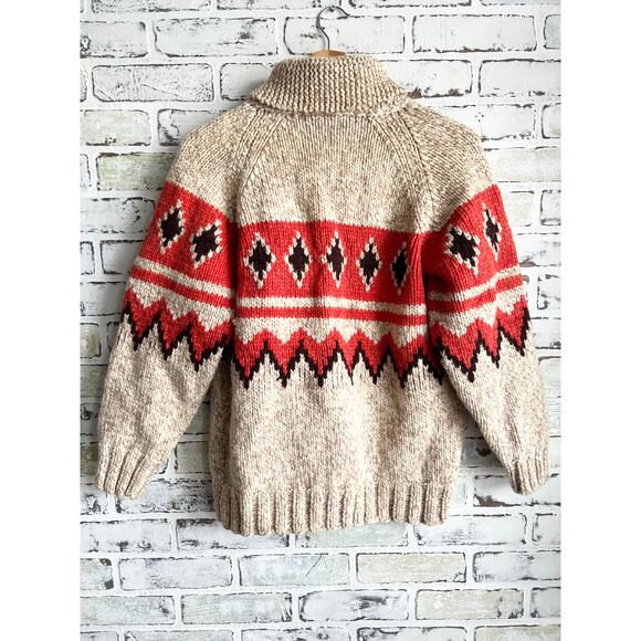 Vintage Premium Knit Diamond pattern Zip Up Sweater Size Womans Medium 18x27 - Picture 2 of 7